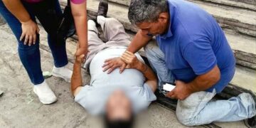 Hombre hospitalizado San Nicolás