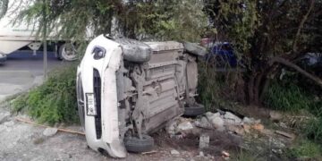 mujer lesionada tractocamión Apodaca