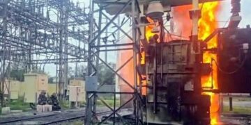 Incendio en subestación provoca apagon en distintos sectores de San Nicolás y Escobedo, Nuevo León