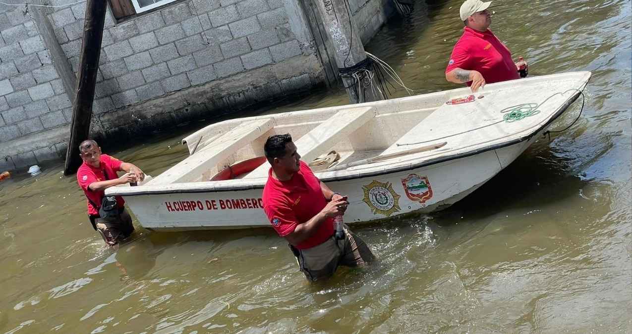 Inundaciones en colonia Moscú en Tampico, Tamaulipas