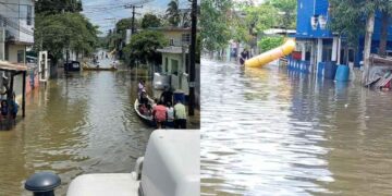 Inundaciones en colonia Moscú en Tampico, Tamaulipas