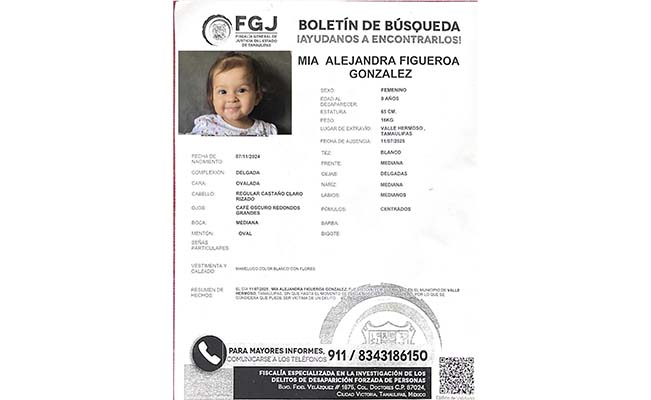 Joven madre desaparece junto a sus 2 hijos tras salir a vender ropa en Valle Hermoso, Tamaulipas