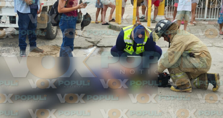 Joven queda herido tras derrapar en motocicleta en Ciudad Madero, Tamaulipas