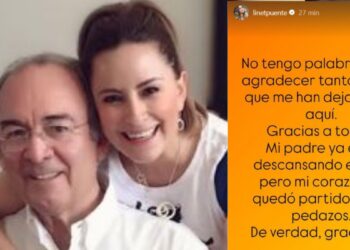 Linet Puente reaparece tras la muerte de su padre y agradece el apoyo