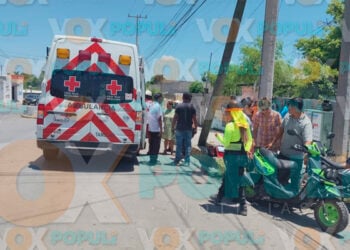Motociclista choca y lesiona a repartidora en Ciudad Victoria, Tamaulipas