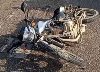 Motociclista sufre accidente en la salida a Victoria, en El Mante, Tamaulipas