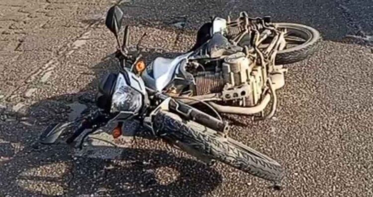 Motociclista sufre accidente en la salida a Victoria, en El Mante, Tamaulipas