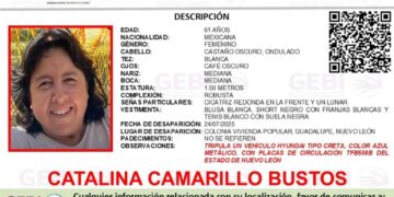 Mujer de 61 años desaparece a bordo de su vehículo en Guadalupe, Nuevo León