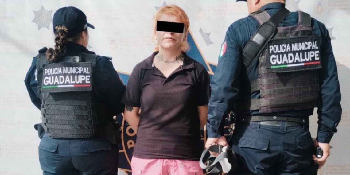 Mujer detenida en Guadalupe