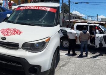 Mujer es atropellada por taxi en estacionamiento del centro de Matamoros, Tamaulipas