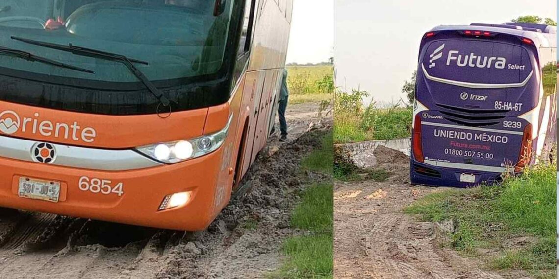 Pasajeros quedan varados en brechas por bloqueo de productores en San Fernando, Tamaulipas