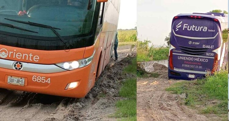 Pasajeros quedan varados en brechas por bloqueo de productores en San Fernando, Tamaulipas