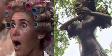 Piden quitar estatua de Florinda Meza en Zacatecas para honrar a la primera esposa de Chespirito