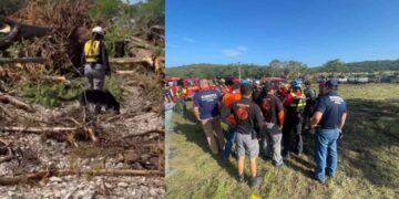 Protección Civil de Nuevo León participa en la búsqueda de personas desaparecidas en Texas tras inundaciones