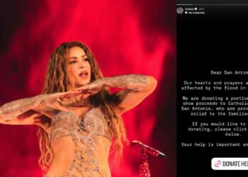 Shakira dona ganancias de concierto a afectados por lluvias en Texas
