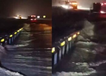 Tamaulipas: Traileros quedan varados en la carretera Zaragoza-Llera tras las intensas lluvias