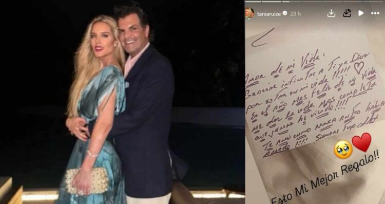 Tania Ruiz celebra su primer año con Alejandro Baillères y presume romántica carta