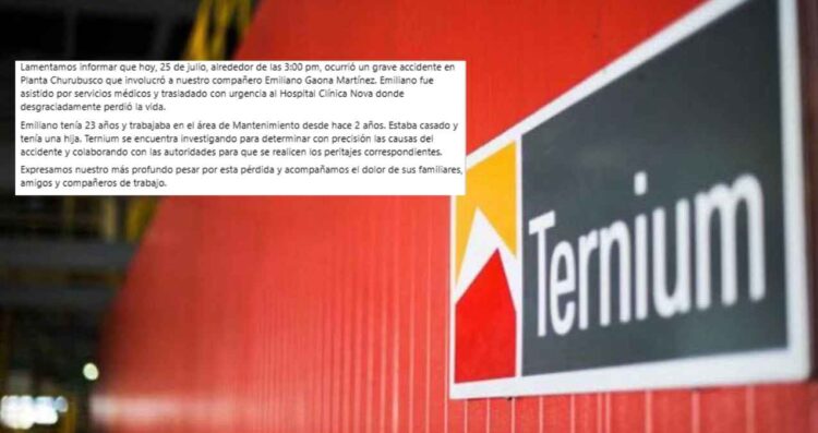 Ternium en Monterrey lamenta el fallecimiento de uno de sus trabajadores tras un accidente laboral