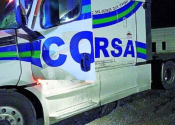 Tráiler sale del camino
