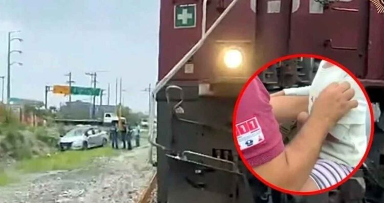 Tren embiste auto Escobedo