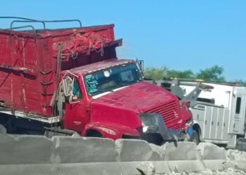 Volcadura de camión con limón persa desata rapiña en la Tampico-Valles