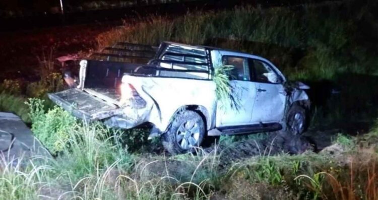 Volcadura de camioneta en Galeana, Nuevo León, deja 2 heridos