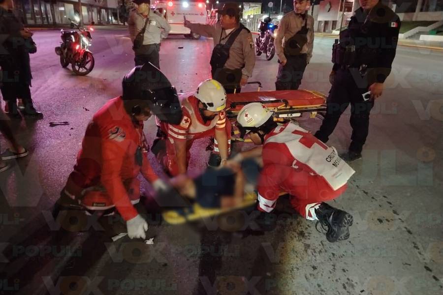 accidente en motocicleta en Tampico