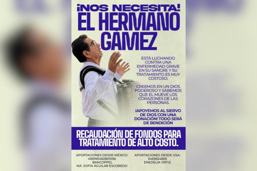 ayuda para el pastor josé gámez en victoria