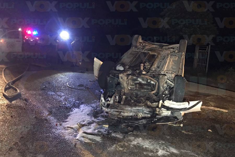 choque en antigua carretera Victoria Tula