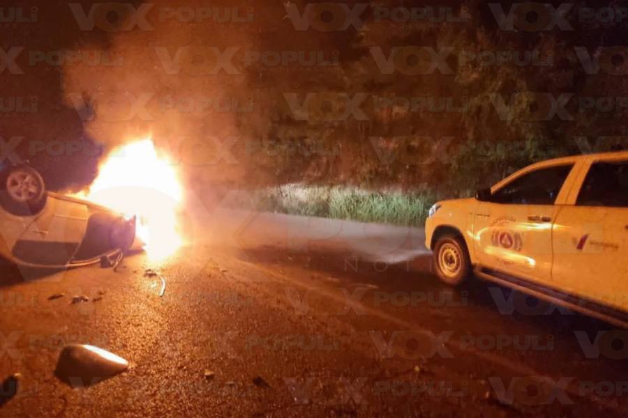 colision con incendio