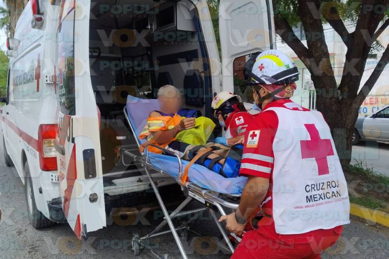 choque entre motocicleta y bicicleta