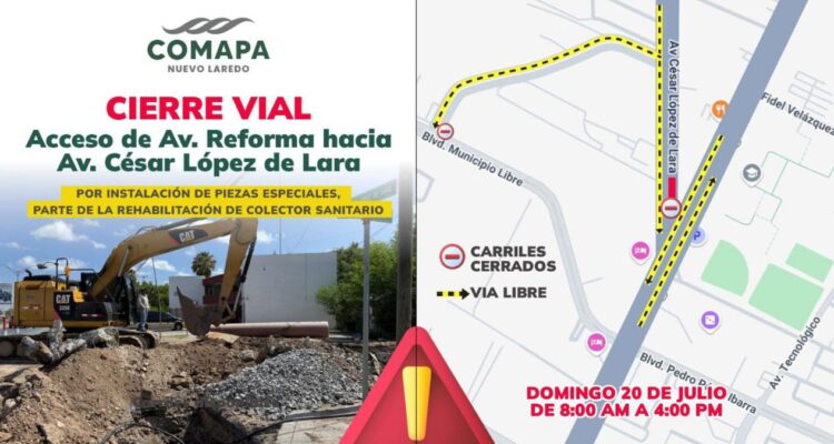 cierre avenida César López de Lara
