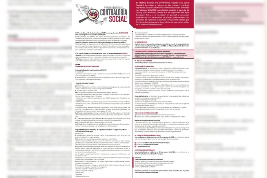 contraloría social Tamaulipas