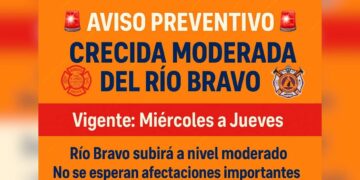 desborde del Río Bravo en Nuevo Laredo