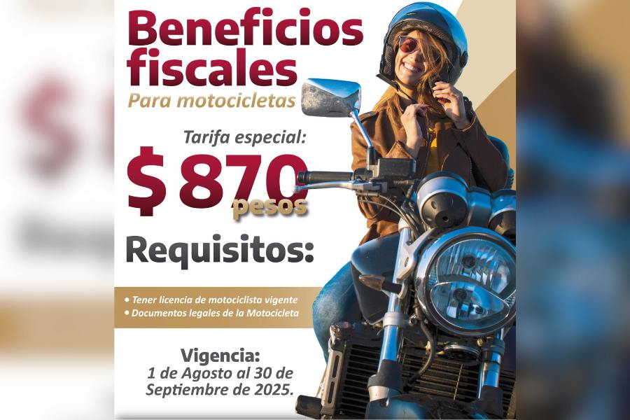 descuento en placas Tamaulipas para motociclistas