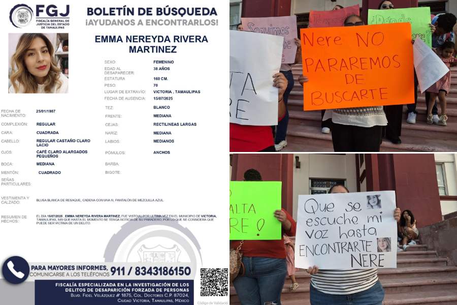 Emma Nereyda desaparecida en Victoria