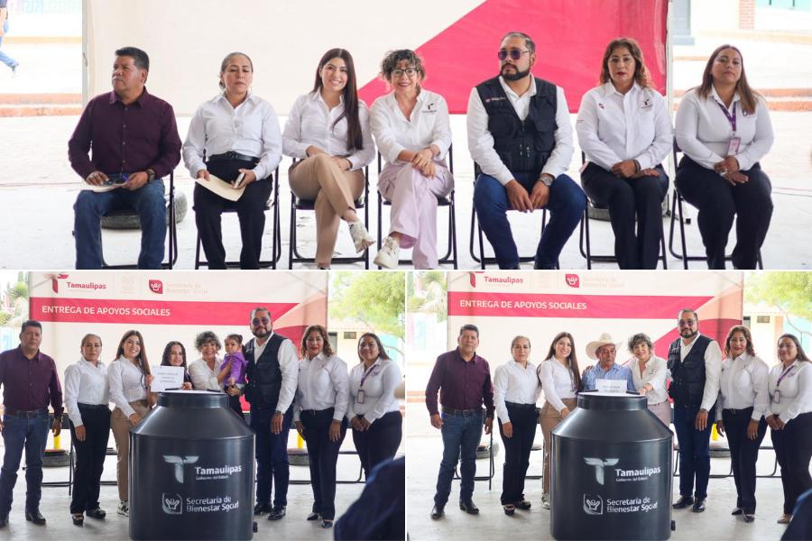 entrega de tinacos en palmillas