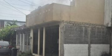 familia afectada por incendio en Altamira