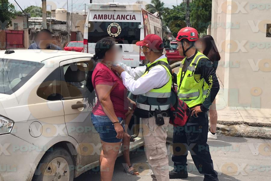 fuerte choque en centro de victoria