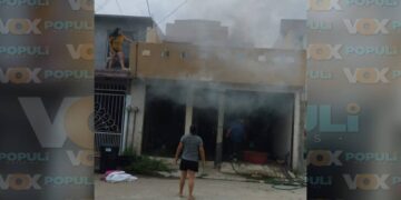 incendio de vivienda en Altamira