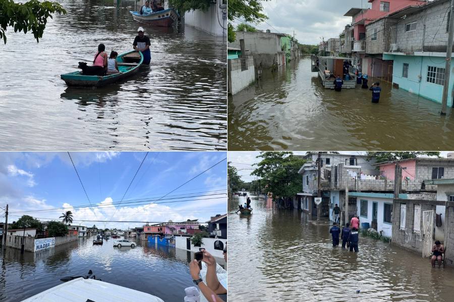 inundaciones en calles de Tampico