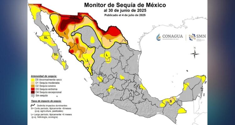 nivel de sequía en tamaulipas