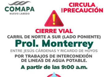 suspensión de agua hoy en Nuevo Laredo
