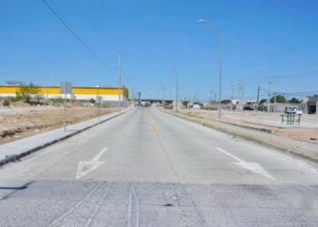 trabajos de repavimentación en Nuevo Laredo