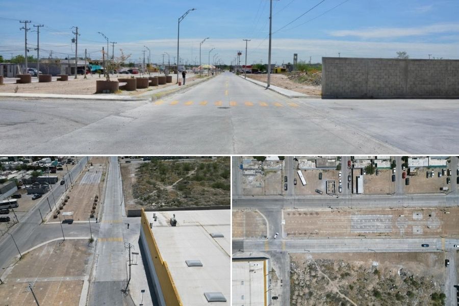 trabajos de repavimentación en Nuevo Laredo