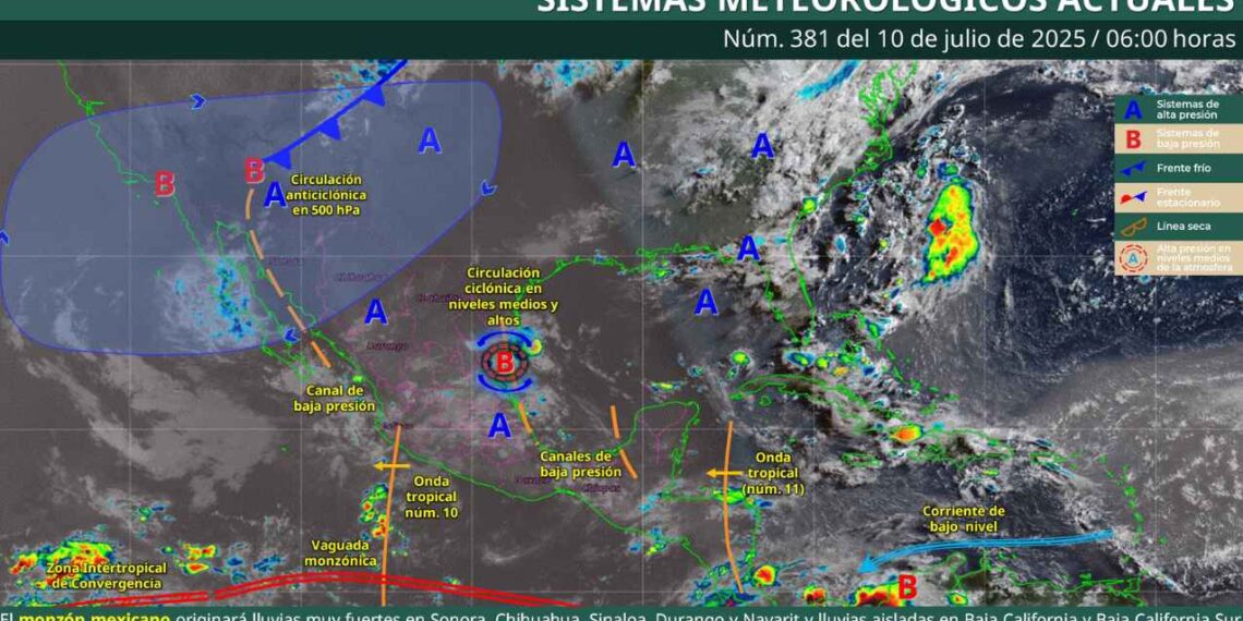 ¿Cómo estará el clima este jueves 10 de julio en México?