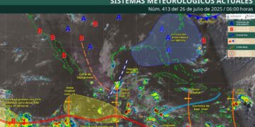 ¿Cuál es el pronóstico de lluvias para este sábado 26 de julio?