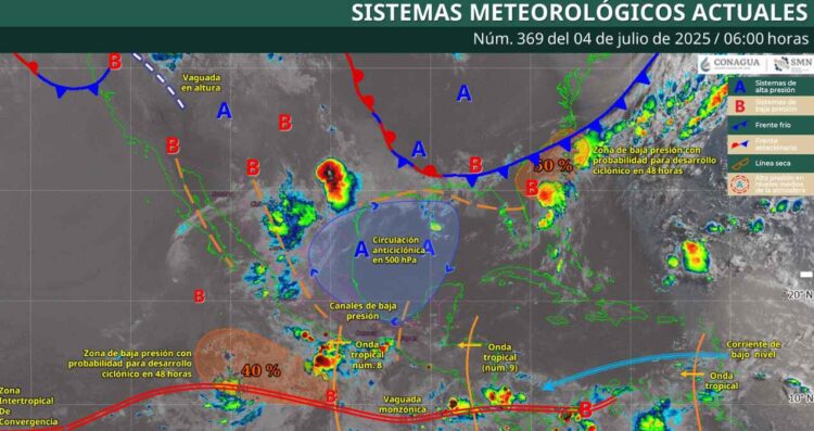 ¿Dónde afectará con lluvias intensas el monzón mexicano este viernes?