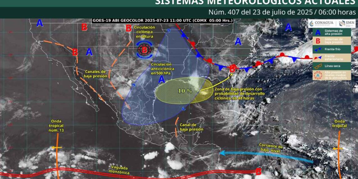 ¿Dónde habrá altas temperaturas este miércoles 23 de julio?