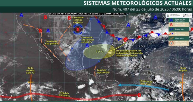 ¿Dónde habrá altas temperaturas este miércoles 23 de julio?